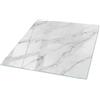 Wallfluent Piano del Tavolo in Vetro 60x60 cm Superficie Lisa Bordi Lucidi Strumenti di Installazione Sostenibile Installazione Rapida Facile da Pulire Impermeabile - Superficie in Marmo