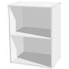 FACCIO IO S.R.L. Libreria 2 ripiani 40 x 29 x 54 h cm bianco