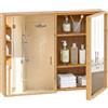 COSTWAY Armadietto a Specchio da Bagno, Mobile Bagno da Parete