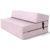 FDM Materasso pieghevole Suzi Maxi 120 x 200 cm, in schiuma fredda, altezza 14 cm, grado di durezza H3, adatto alle persone allergiche, rivestimento Trinity, lavabile, rosa