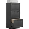 HOMCOM Cassettiera da Ufficio con 3 Cassetti e Serrature, Mobile con Barre di Sospensione Regolabili per Documenti, Cassettiera Compatta per Ufficio o Camera, 40x40x101 cm, Nero