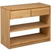 vidaXL Wandtafel SAUDA 89,5x36,5x73 cm massief grenenhout eikenkleurig