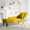 YUTAASU Chaise longue in velluto con bracciolo destro e cuscino lombare per un relax elegante in salotto