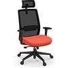 COSTWAY Sedia da Ufficio Regolabile in Altezza, Sedia da Scrivania Ergonomica con Schienale Traspirante, Supporto Lombare, Ruote, per Ufficio e Studio, Fino a 180 kg