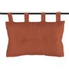 Caritex Cuscino Testata Letto Con Passanti a Strappo, Cuscino Testiera Letto Imbottito Con Fiocco di Poliestere, Montaggio Rapido, con Bottoni Decorativi 45x70 cm Modello Bea S809 (Terracotta)
