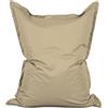 Lumaland - Enorme pouf Luxury, XXL, 380 litri, 140 x 180 cm, per interni ed esterni, beige, Indoor & Outdoor XXL - 140 x 180 cm