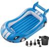 QPAU Letto gonfiabile per bambini, letto da viaggio con lati, portatile, con materasso ad aria, perfetto per campeggio, viaggi, hotel o uso domestico (blu)