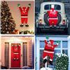 COTTNY 3.5/5.5 Ft di Grandi Dimensionii Decorazione Natalizia da Appendere a Babbo Natale, Decorazione Natalizia da Appendere per Interni ed Esterni, per Porte di casa, finestre, Scale, tetti