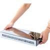 YOPOTIKA Mensola sospesa da parete, set di 2 specchi in acrilico floating Shelves argento, mensola da parete bianca moderna, per soggiorno e camera da letto