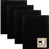 eco-eco A5 100% riciclato 20 tasche nero flessibile copertina portafoglio libro cartella visualizzazione libro, eco015x4