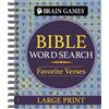 Brain Games - Bible Word Search: Favorite Verses - Large Print (Anello, filo)