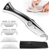VOBOR Coltello Multiuso a Gancio con Lame Cutter Trapezoidale e Lama a Gancio, Taglierino Professionale per Tagliare Rivestimenti per Pavimenti in PVC, Tappeti