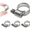 BOUMVID 4 Pezzi Fascette Metalliche, 6-12 mm Fascette Stringitubo Inox 304, Regolabili Fascettes Morsetti Fascetta, per Tubi, Tubos Gas, Tubo Piscina, Lavatrice Tubo