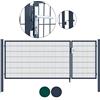 Home Deluxe Cancello da Giardino 'ADITUS' -Dimensione: 200 x 350 cm- Manico, blocco e chiave inclusi, Compreso il blocco del pavimento I Cancello per Recinzione, porta da giardino