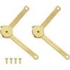 PATIKIL Coperchio Supporto Cerniera 2,7 x 0,3 2 Confezione Metallo Cerniera 180 Grado Ruota per Armadio Gioielli Scatola Decorazione Valigia Oro