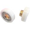 Vetroricambi.it SAMO Cuscinetti Box Doccia VR - Kit 2 Pezzi Ricambio Ruota in Acciaio Inox Diametro 20 mm Profilo Piatto con Ottone e Rotella in Teflon (I072)