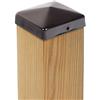 ROG garden-line 2x Copripalo a Piramide 141x141 mm - Cappuccio per Pali in Legno 140x140 mm - Acciaio Zincato e Verniciato a Polvere Nero - Protezione Resistente per Recinzioni e Giardino - Con 2 Fori di Fissaggio