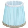 Cyrank Paralumi plissettati per lampade da tavolo, paralumi in stoffa blu Paralumi a barilotto pieghettati per paralume a pieghe vintage a luce da terra