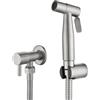 FQYEP Kit Doccetta Portatile per Bidet in Acciaio Inox Spruzzatore per Igiene Personale Acqua Fredda,Spazzolato