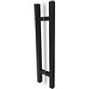 Oppali Nero Acciaio Inossidabile Materiale di alta qualità Quadrato Rettangolo Maniglia per Porta Entrata Art.520 | Quadrato T-Bar | 120cm Lunghezza totale