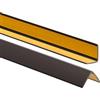 ProfiPVC Profilo Angolare PVC 25x25 mm, 200cm - Listello di protezione in plastica flessibile - Striscia autoadesiva - Riparo dei profili angolari e bordi, facile da installare - Marrone Scuro