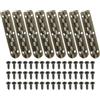 PATIKIL Cerniera a Pianoforte Piccola 2,6 x 0,6, 8pz Mini 90 Gradi Cerniere per Portagioie con Vite per Scatole di Legno Gioielli, Marrone