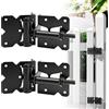 K KASONIC Cerniere Auto-Chiudenti per Cancelli, Cerniere Pesanti 2 Pezzi Regolabili per Cancelli PVC Legno Metallo, Fino a 59kg, Per Spazio 19-25mm con Attrezzo e Viti