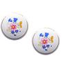 Weiqiao® - 6 pomelli per mobili, in ceramica, a forma di foglie, maniglie per porta, decorazione di cassetti, accessori per armadio, armadio, bricolage