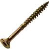 AERZETIX - C44463 - Set di 100 - Viti per legno Ø4x45mm testa fresata con impronta a stella T20 - in acciaio ottone - montaggio filettatura serraggio fissaggio carpenteria compensato melaminico