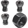TYDHGSE Adattatore For Mandrino A Pinza M17 Da 3/4 Mm, 6/6,35/8 Mm, Con Dado, Accessorio For Fresatrice, Incisione E Rifilatura(4pcs)