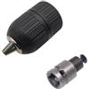 TYDHGSE Convertitore For Mandrino Autoserrante Preciso Da 2-13 Mm, Filettatura 1/2-20UNF, Adattatore A Cambio Rapido, Gambo SDS-Plus, Esagonale Da 1/4(Chuck and Adapter)