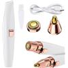 TWINKLE FORCE Rasoio elettrico 2 in 1 per donna, per sopracciglia, rimozione peli del viso, depilazione ricaricabile, indolore con due teste staccabili