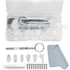 NiceLand Naselli 25 Pezzi Cuscinetti Nasali per Occhiali Silicone PVC Morbidi Antiscivolo Occhiali Naselli Kit Riparazione per Occhiali, Occhiali da Soli con Pulizia Panno Pinzette Micro Cacciavite