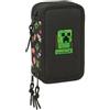 safta MINECRAFT - Astuccio scuola con 37 utili inclusi, astuccio per bambini, ideale per bambini dai 5 ai 14 anni, comodo e versatile, qualità e resistenza, 12,5 x 5,5 x 19,5 cm