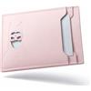 GRD9L-R Portafoglio in pelle con motivo a pipistrello, per uomini e donne, stile supereroe, con scomparto per carta d'identità, regalo divertente per papà, marito, fidanzato, Rosa, pequeño