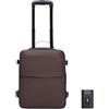 CELIMS - Valigia Cabina 40 x 30 x 20 cm Ryanair, Transavia, Volotea, Easyjet e + | con Trolley, sotto Vuoto AirPlus by Lucchetto TSA | Bagaglio Cabina | Borsa aereo per computer portatile, bordeaux
