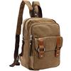 YAOTT Zaino Vintage Da Viaggio Uomo Donne Zaini Scuola Tela Borsa Casual Del Libro Ricreative All'Aperto Cachi 20 * 8 * 28CM