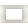Mapam Placca grigio chiaro 3 posti tecnopolimero compatibile Vimar Plana - GEM-P6003-GC