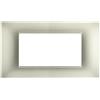 Mapam Placca grigio chiaro 4 posti tecnopolimero compatibile Vimar Plana - GEM-P6004-GC