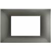Mapam Placca grigio scuro 3 posti tecnopolimero compatibile Vimar Plana - GEM-P6003-GS