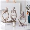 Winshall Decorazioni per la casa, statue pensatore in resina, 3 pezzi, decorazione astratta per libreria, scultura decorativa per ufficio, scaffale per libri, statuette decorazione per la casa,