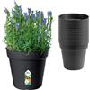 Elho Green Basics Grow Pots Set - Vaso per Piante - 100% plastica riciclata - Set di 20 - Ø 17 x H 15,8 cm - Living Black