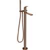 GESSI Miscelatore Piantana Vasca Gessi Ventaglio 72028 con Doccetta e Deviatore Automatico - Copper PVD
