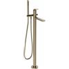 GESSI Miscelatore Piantana Vasca Gessi Ventaglio 72028 con Doccetta e Deviatore Automatico - Finox Brushed Nickel