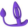 Generico Vibratore indossabile a doppia zona for le donne Stimolazione interna ed esterna 2 in 1 in morbido silicone ricaricabile tramite USB(1 modes purple)