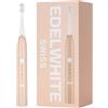 edel+white Elegante + white swiss EW‑SG9 Viva Sonic Toothbrush - Spazzolino a sonico idrodinamico svizzero con 3 testine professionali, ricarica diretta USB‑C e modalità massaggio, compatto e potente (rosa)