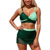 Generico 2026 Costume da Bagno Donna Curvy Lingerie Intero Elegante Sexy Bianca Trasparente Bikini Nero Slip Caftano Mare Contenitivo Perizoma Hot Piscina Due Pezzi IT(Verde,XXL)