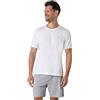 Lovable Pigiama Corto in Cotone e Viscosa | T-Shirt Girocollo + Pantaloncino con Coulisse | Nightwear e Loungewear Uomo, Avorio 4 - M