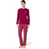 Lovable Set Pigiama 2 Pezzi in Jersey | Maglia Serafino Manica Lunga e Pantaloni Lunghi a Righe | Comfort Femminile | Donna, Lampone Intenso 6 - XXL