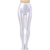 Riismen Donna Olio Collant Lucido Collant Da Danza Pantaloni Yoga Pantaloni Modellanti Leggings Opache Bianco XXL